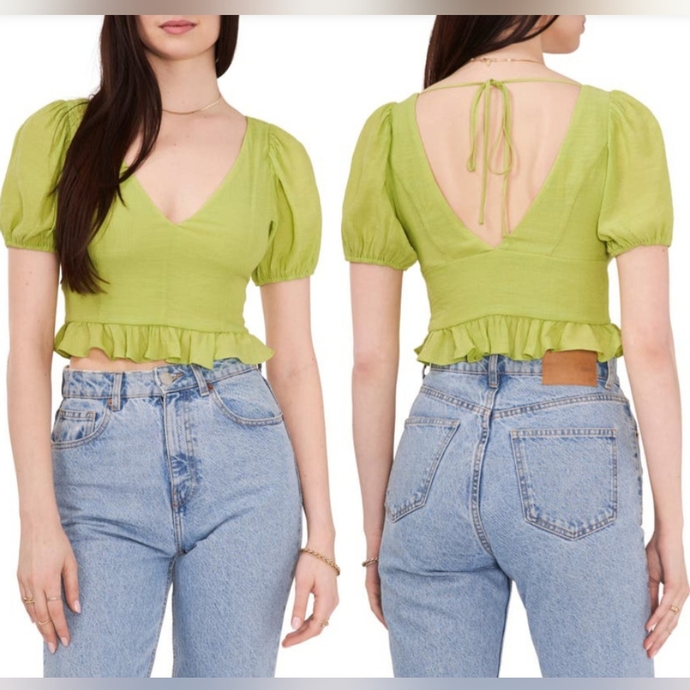 1.STATE Open Back Crop Top SIZE 14